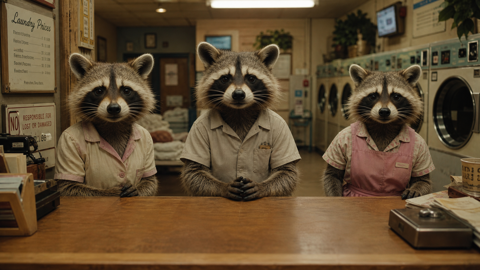 Raccoon Laundrette still